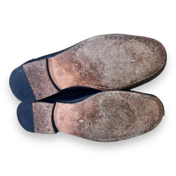 Sandrino by Sandro Moscoloni Black Leather Horse Bit Style Loafers Men's 8.5 - Picture 8 of 11